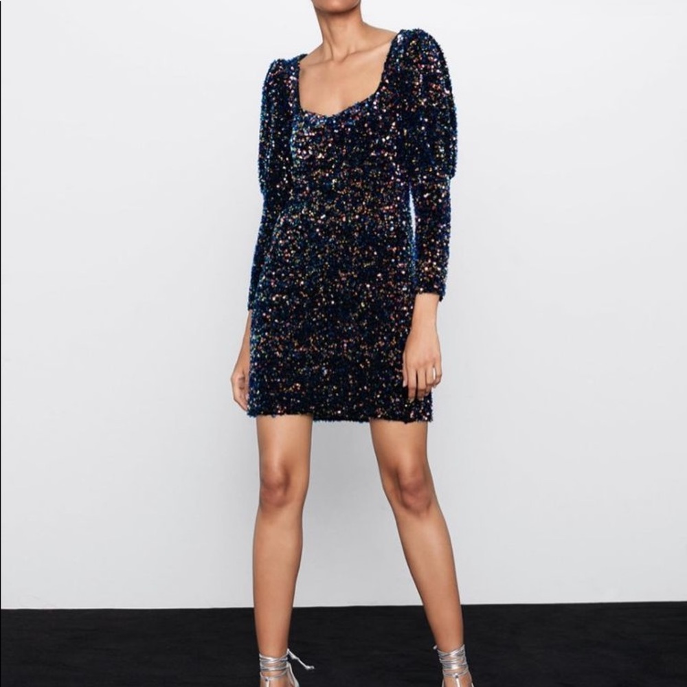 Zara sequin dress